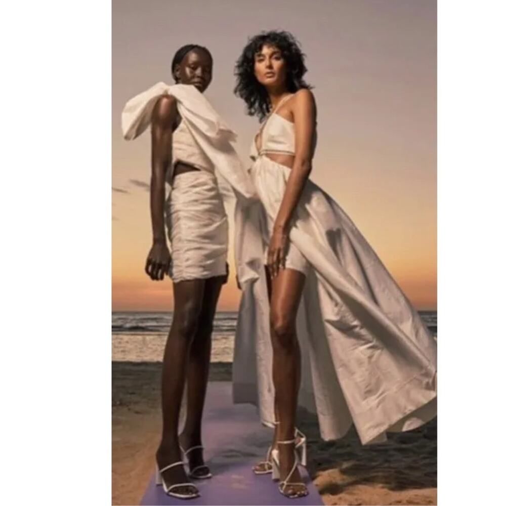 New ANTHROPOLOGIE Helen O'Connor Super Nova Dress $899 US SIZE 6 WHITE - Picture 5 of 7